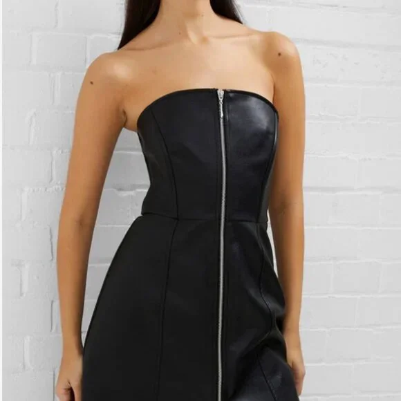 French connection leather dress - Picture 3 of 6